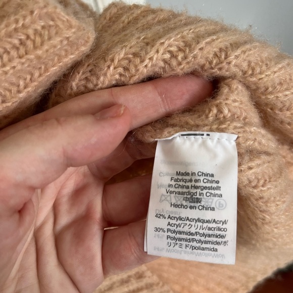 J Crew/Point Sur peach cowl neck sweater - Picture 3 of 5